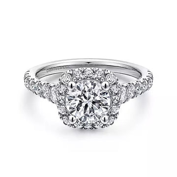 14KW Diamond Semi-Mount Engagement Ring w/ 0.54 ctw